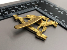 Load image into Gallery viewer, Original WW2 British Army Queen&#39;s Royal Regiment (West Surrey) Cap Badge
