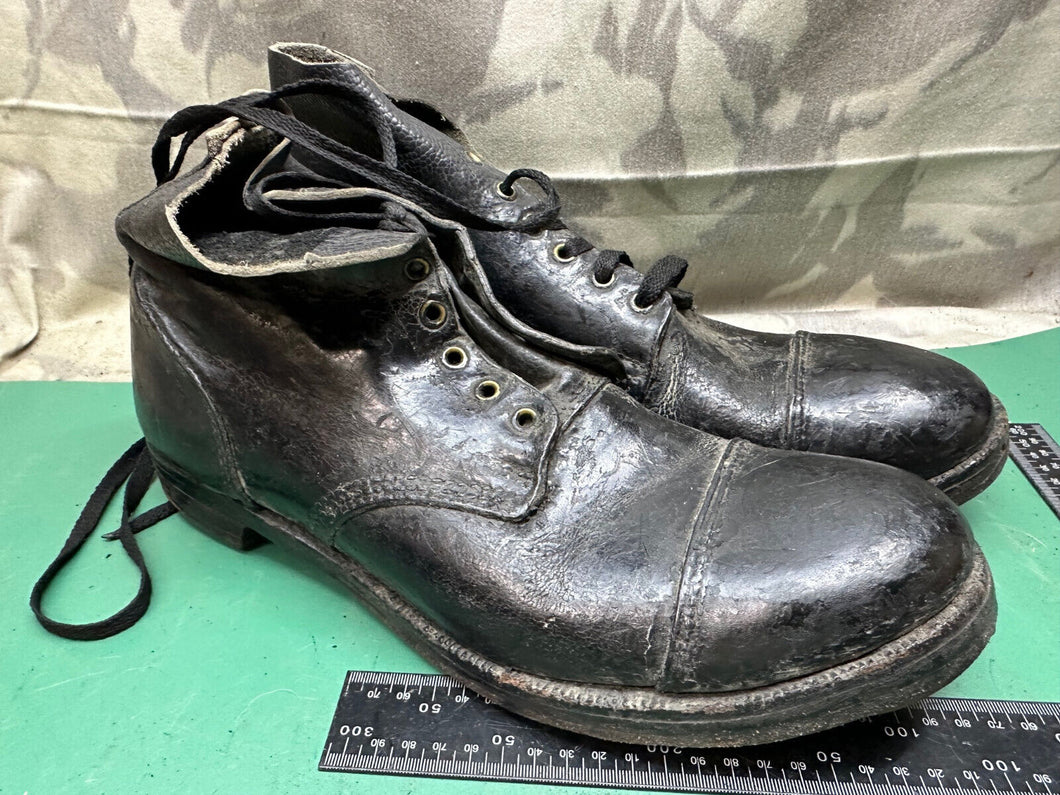 Original British Army Hobnailed Soldiers Ankle Ammo Boots WW2 Style - Size 13L