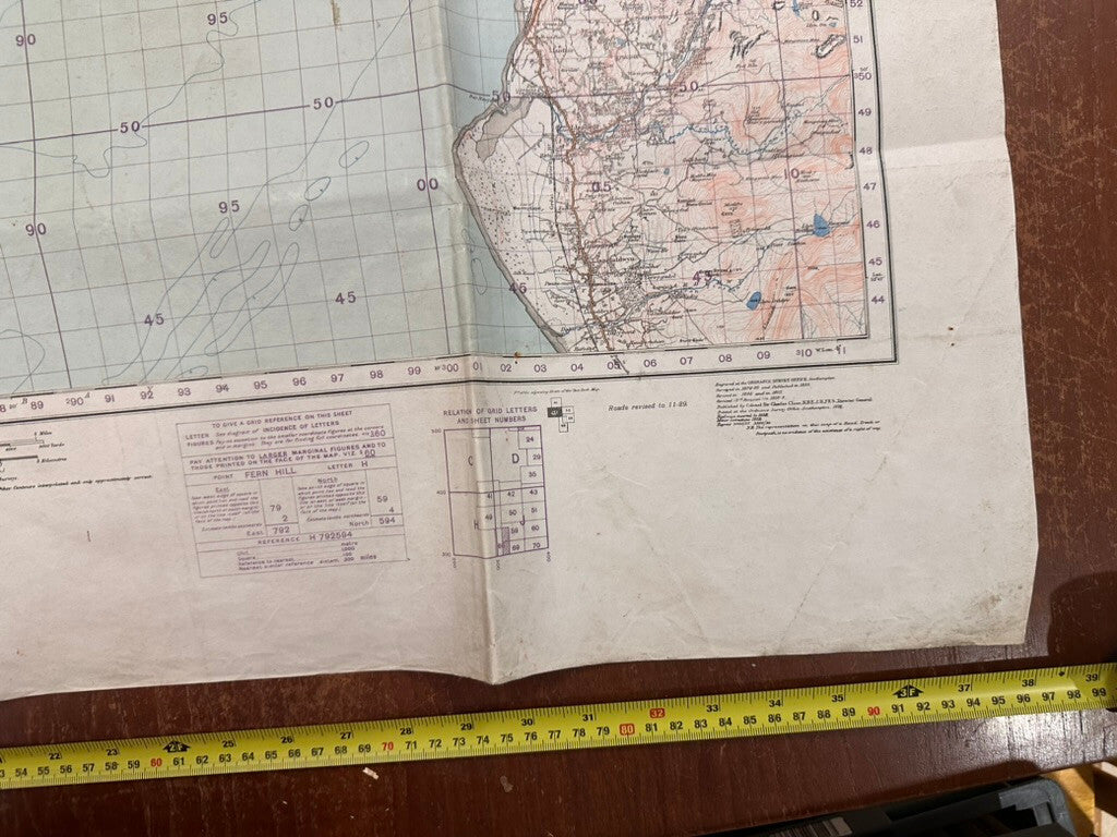 Original WW2 British Army GSGS OS Map of Wales - Portmadoc & Criccieth - The Militaria Shop