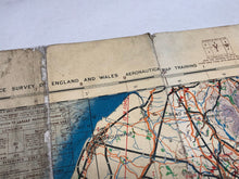 Load image into Gallery viewer, Original WW2 British Army / RAF Map Showing RAF Bases - Midlands North
