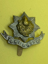 Load image into Gallery viewer, Original British Army WW1 Cheshire Regiment Cap Badge
