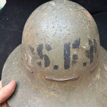 Charger l&#39;image dans la galerie, Original WW2 British Home Front Civilian S.F.P Zuckerman Helmet &amp; Liner
