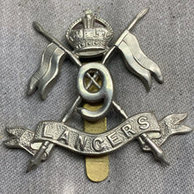 Charger l&#39;image dans la galerie, Original WW2 British Army 9th Queen&#39;s Royal Lancers Cap Badge
