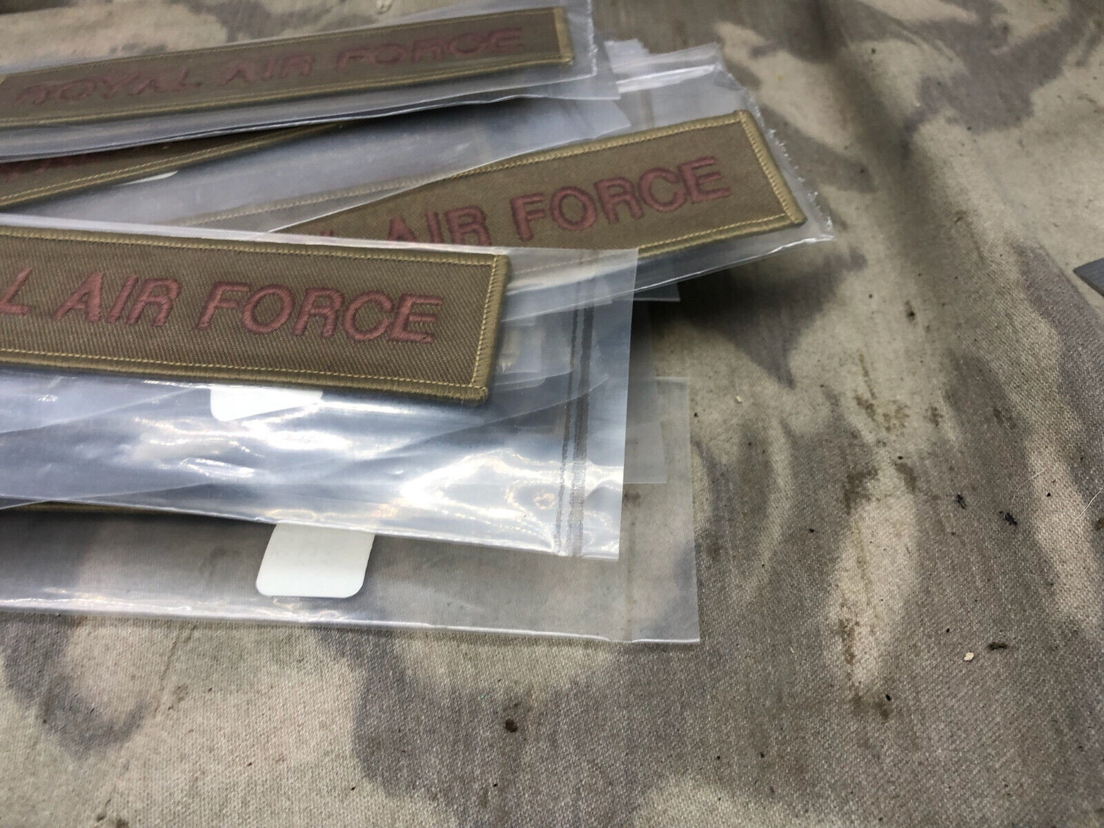 Royal Air Force Issue Subdued Desert Tan Branch Tape RAF Regiment- NEW OLD STOCK - The Militaria Shop