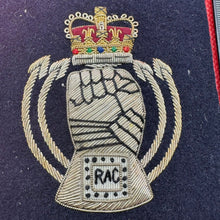 Load image into Gallery viewer, British Army Bullion Embroidered Blazer Badge - Royal Armoured Corps
