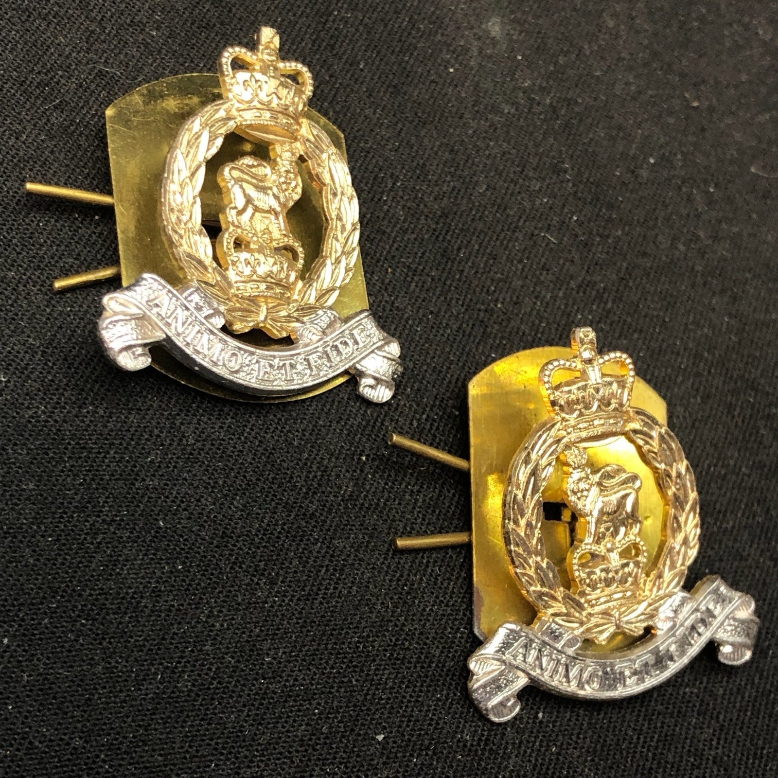 Original British Collar Badge Pair - Adjutants General Corps - The Militaria Shop