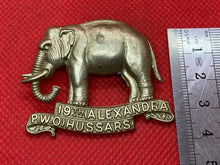 Lade das Bild in den Galerie-Viewer, Original WW1 British Army 19th POW Hussars Regiment Cap Badge
