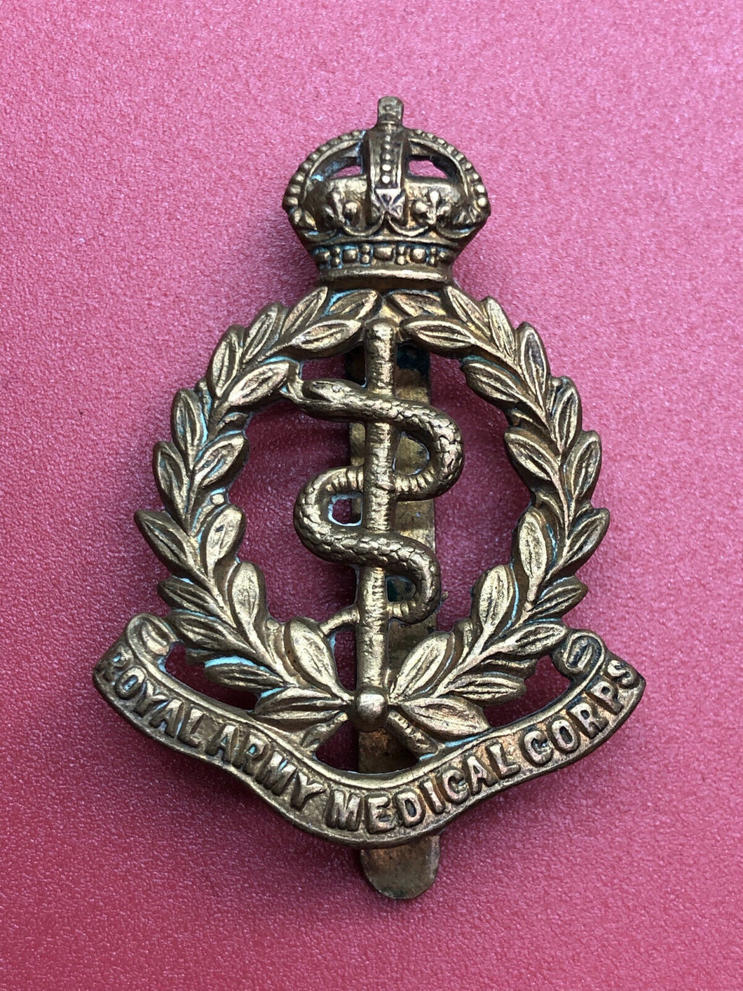 Original WW2 British Army Cap Badge - RAMC Royal Army Medical Corps