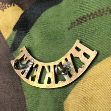 Load image into Gallery viewer, Genuine British Army WW1 Brass Shoulder Title - Royal West Kent - The Militaria Shop
