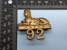 Load image into Gallery viewer, British Army 92nd Gordon Highlanders Forage Cap Badge Brass Metal
