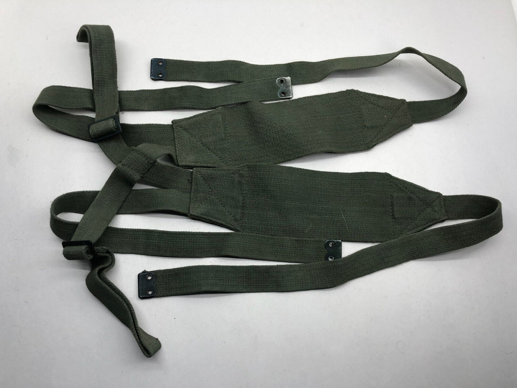 Original WW2 British Army 44 Pattern Equipment Y Straps / Cross Straps - 1945