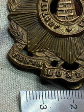 Load image into Gallery viewer, Original WW1  British Army Tenth London Hackney Regiment Cap Badge
