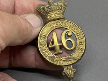 Charger l&#39;image dans la galerie, Original British Army - 46th Regiment of Foot South Devonshire Cap Badge
