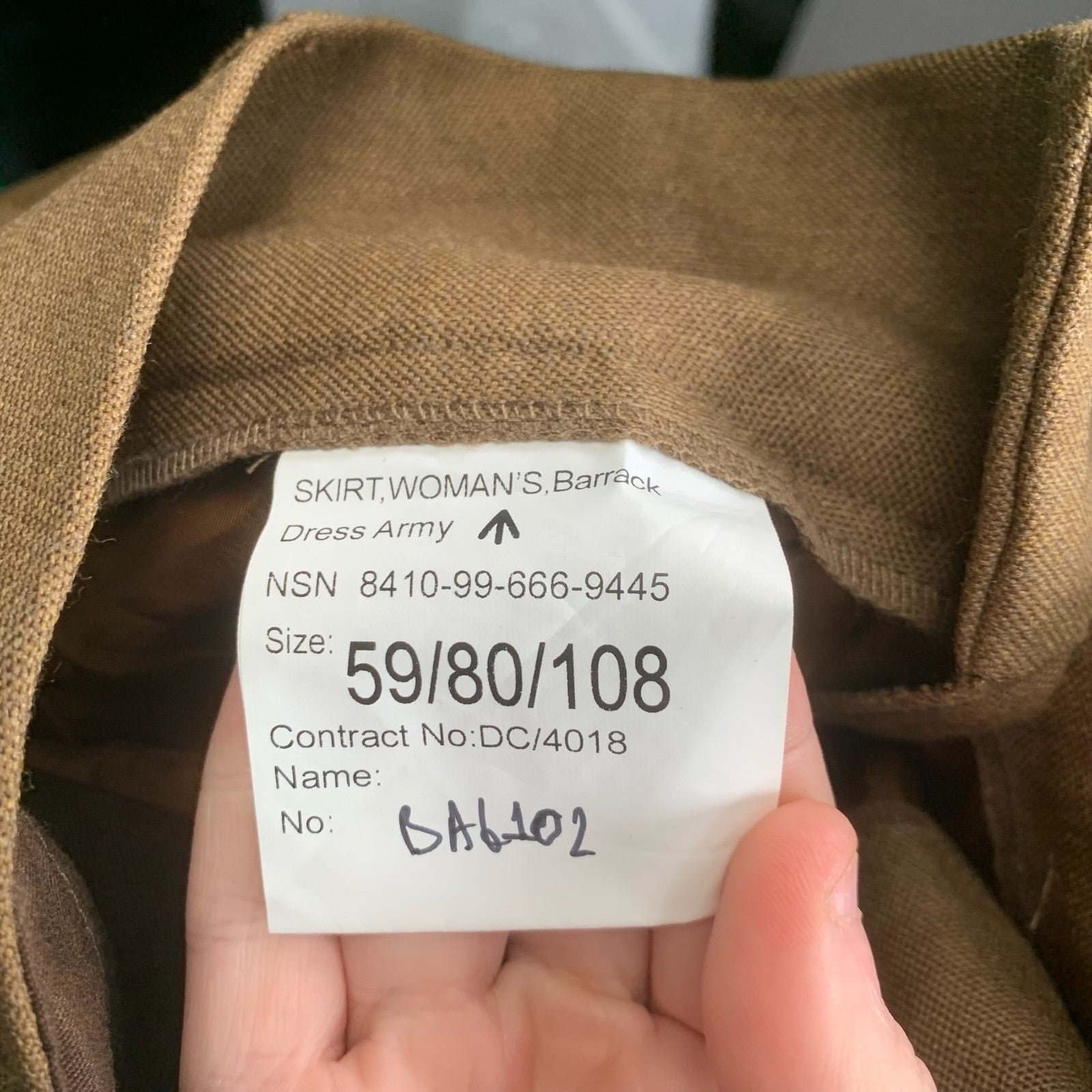 British Army Woman's No2 Dress Uniform Skirt - Grade 1 - Size 68/80/108 - The Militaria Shop