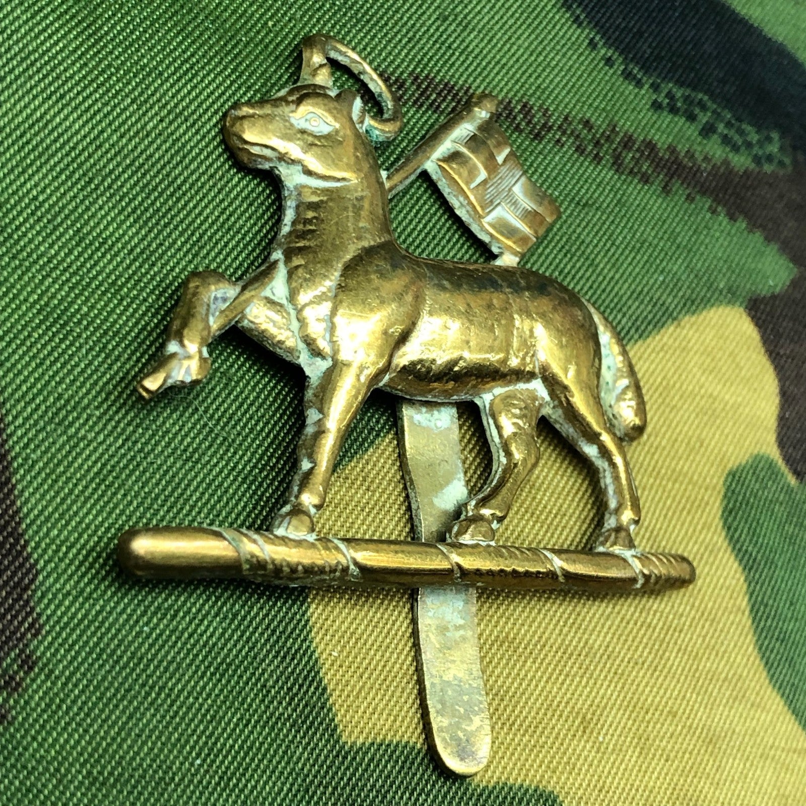 Original British Army WW2 Cap Badge - Queen's Royal Regiment (West Surrey) - The Militaria Shop