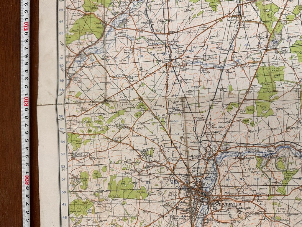 Original WW2 British Army GSGS OS Map of England - Winchester - The Militaria Shop