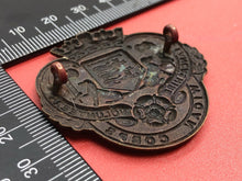 Load image into Gallery viewer, Original WW1 British Army Cap Badge - Lancashire Volunteers Wigan Corps
