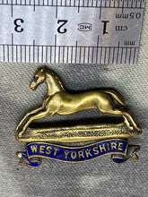 Load image into Gallery viewer, Original British Army West Yorkshire Gilt and Enamel Sweetheart Brooch
