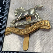 Load image into Gallery viewer, Original WW2 British Army Cap Badge - 3rd The King&#39;s Own Hussars
