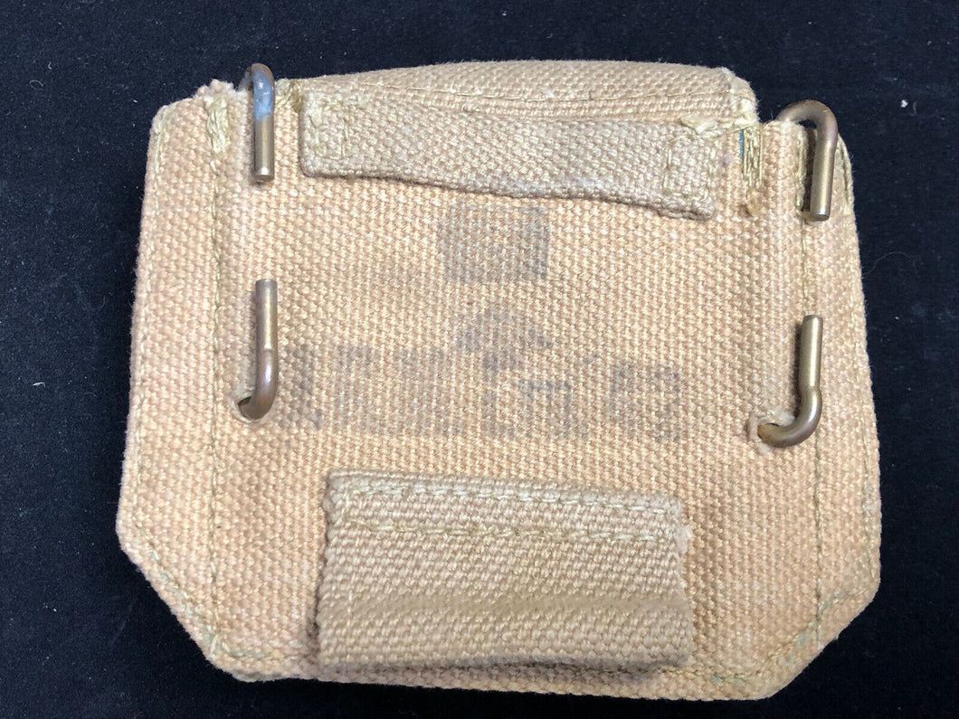 Original WW2 British Army 37 Pattern Pistol Ammo Pouch - 1942 Dated