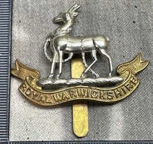 Load image into Gallery viewer, Original WW2 British Army Cap Badge - Royal Warwickshire Regiment
