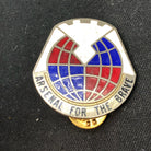 Vintage Enamel Pin - US Army Material Command - "Arsenal for the Brave" - The Militaria Shop