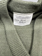 NEW British Army Surplus Women's Wool Cardigan Olive Sweater - Size 84cm Bust - The Militaria Shop