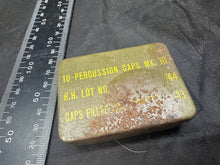 Load image into Gallery viewer, Original WW2 British Army Home Guard SOE Percussion Caps Mk.III Tin - Empty 1944
