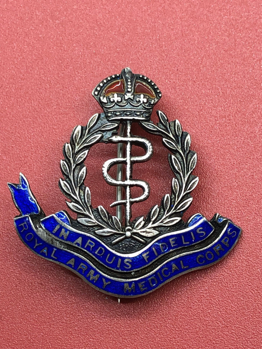 Original WW2 British Royal Army Medical Corps Sterling Silver Sweetheart Brooch