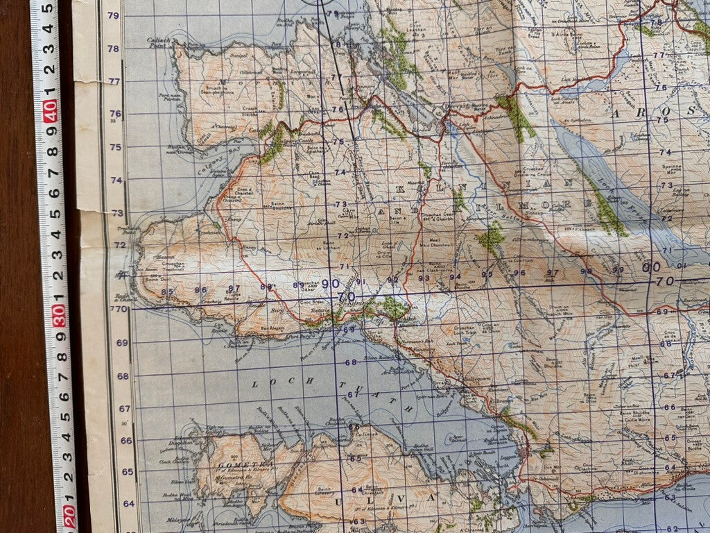 Original WW2 British Army GSGS Map of Scotland - Sound of Mull - The Militaria Shop