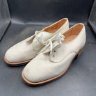 Genuine British Army Summer White Dress Shoes - Size 210 - Approx UK 2.5 - The Militaria Shop