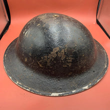 Load image into Gallery viewer, Original WW2 Mk2 British Army Brodie Combat Helmet &amp; Liner Set
