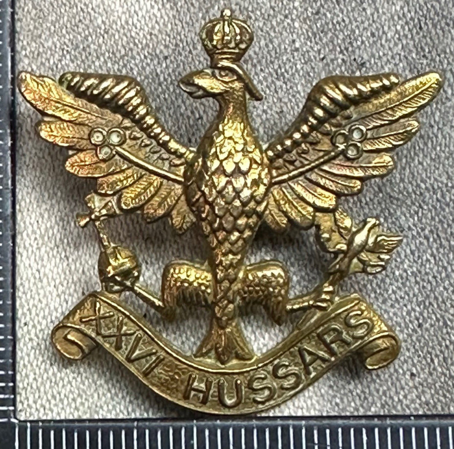 Original WW2 British Army Cap Badge - 26th Hussars