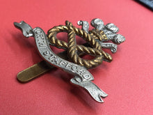 Load image into Gallery viewer, Original WW2 British Army North Staffordshire Regiment Cap Badge
