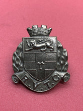 Load image into Gallery viewer, Original WW1 British Army Rochester Volunteer Training Corps Cap Badge
