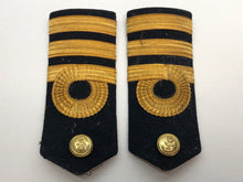 Load image into Gallery viewer, Original British Royal Navy Commanders Shoulder Boards
