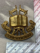 Load image into Gallery viewer, Original British Army WW1 / WW2 Army Education Corps Cap Badge
