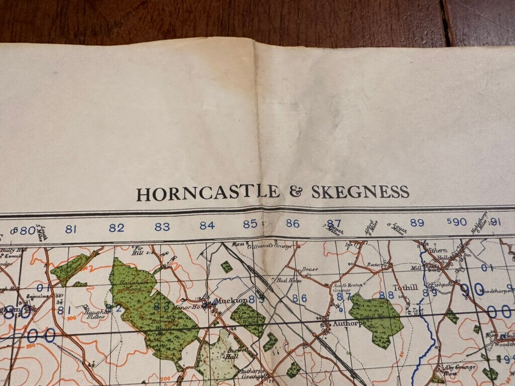 Original WW2 British Army GSGS OS Map England - Horncastel & Skegness - The Militaria Shop