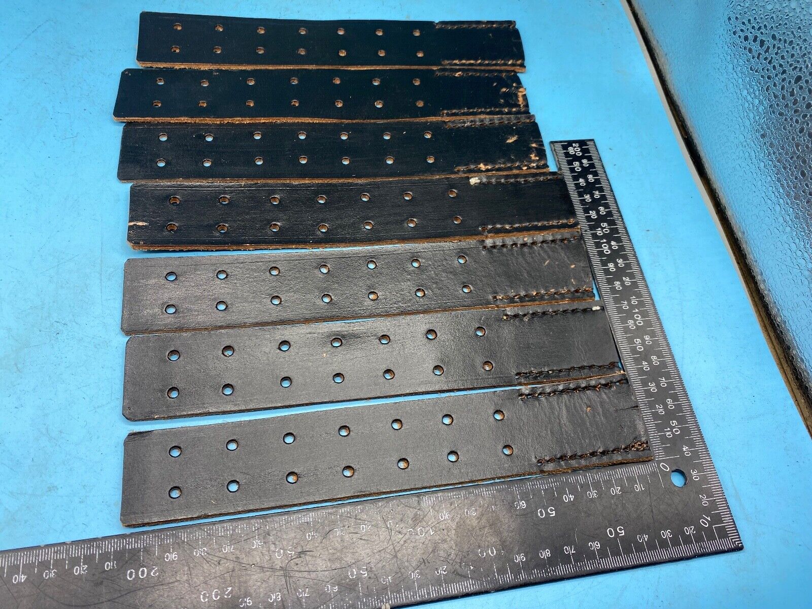 WW2 German Army belt leather fastening strip. Black Leather Reproduction - The Militaria Shop