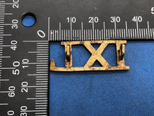 Load image into Gallery viewer, Original WW2 Brass British Army Shoulder Title - 9th Lancers
