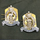 Genuine British Army Adjutant Generals Corps Collar Badges Pair - The Militaria Shop