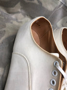 Genuine British Army Women's White Summer Shoes - WW2 Pattern - Size UK 12 L - The Militaria Shop
