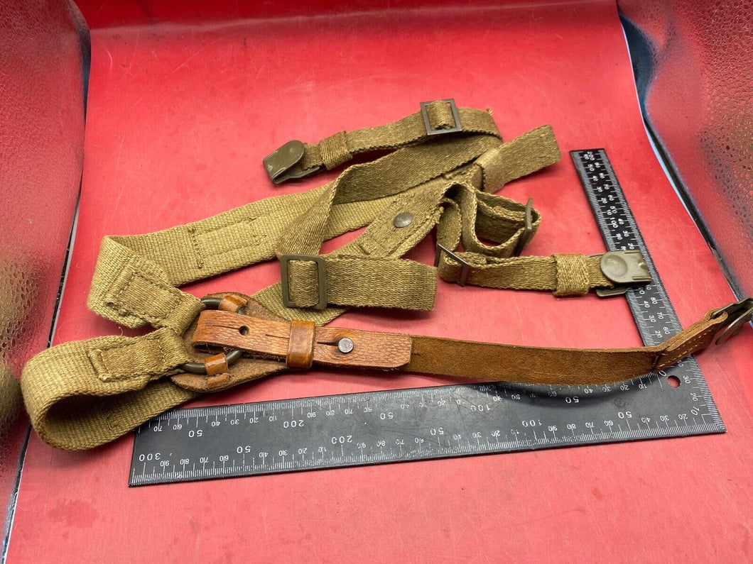 Original Post WW2 German Army Tropical Y-Straps in Great Condition