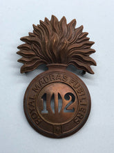 Load image into Gallery viewer, British Army 102nd Regiment of Foot (Royal Madras Fusiliers) Victorian Cap Badge
