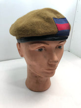 Charger l&#39;image dans la galerie, Genuine British Army Khaki Guards Regimental Beret Hat - Size 60cm
