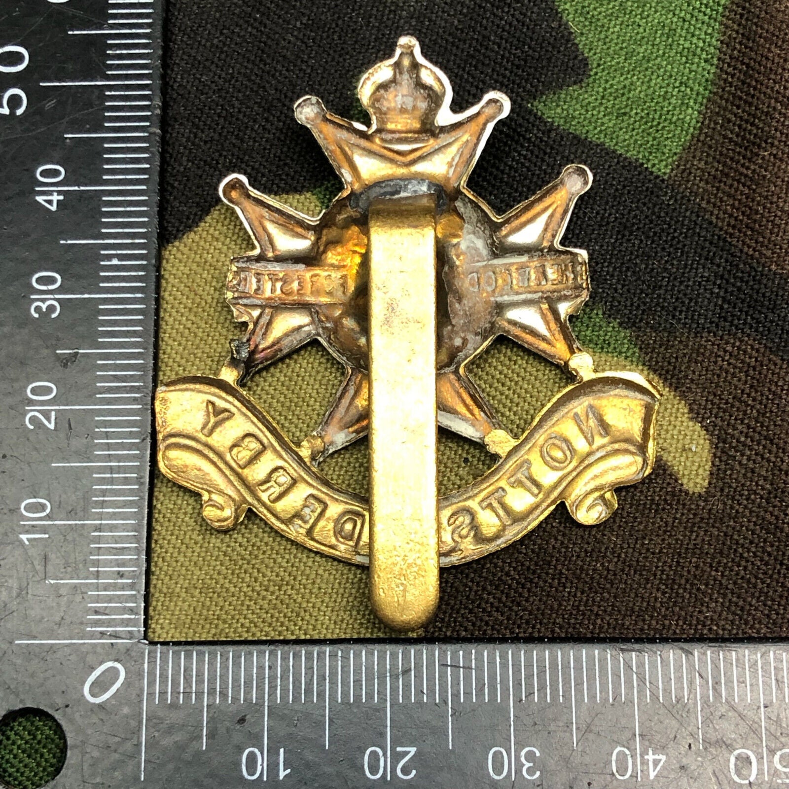 Original British Army Notts & Derby Regiment Beret / Cap Badge - The Militaria Shop