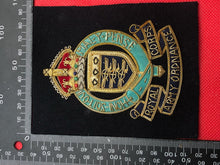 Load image into Gallery viewer, British Army Bullion Embroidered Blazer Badge - Royal Army Ordnance Corps
