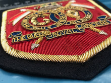 Load image into Gallery viewer, British Army Bullion Embroidered Blazer Badge - The Queen&#39;s Royal Lancers
