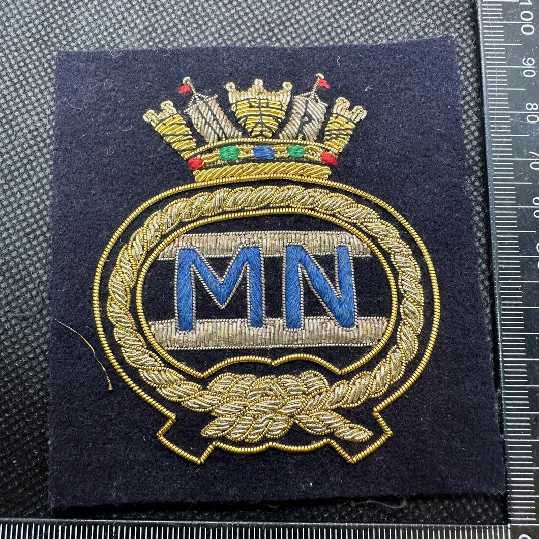 British Royal Merchant Navy Marine Bullion Embroidered Blazer Badge