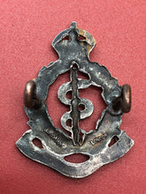 Load image into Gallery viewer, Original WW2 British Army Kings Crown Cap Badge - RAMC Royal Army Medical Corps
